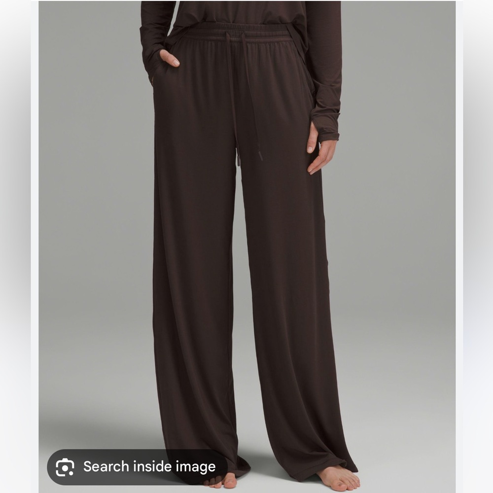 Lululemon High-Rise Wide-Leg Pants in Brown